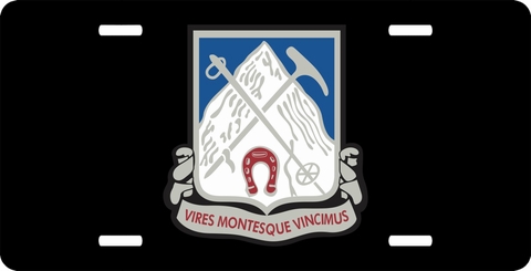 87th Infantry Regiment License Plate