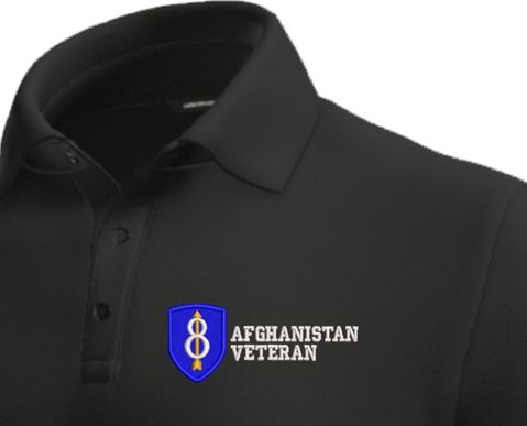 8th Infantry Division Afghanistan Veteran Moisture Wicking Polo