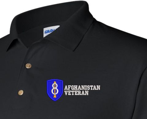 8th Infantry Division Afghanistan Veteran Polo