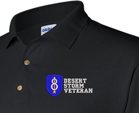 8th Infantry Division Desert Storm Veteran Polo