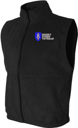 8th Infantry Division Desert Storm Veteran Full-Zip Fleece Vest