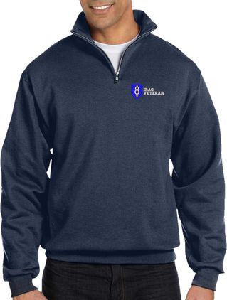8th Infantry Division Iraq Veteran Embroidered Quarter-Zip Pullover