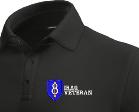 8th Infantry Division Iraq Veteran Moisture Wicking Polo