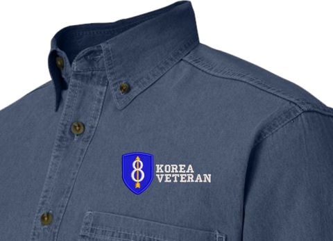 8th Infantry Division Korea Veteran Denim Shirt