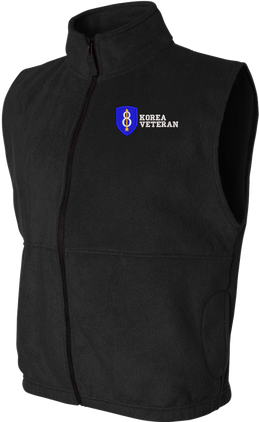 8th Infantry Division Korea Veteran Full-Zip Fleece Vest