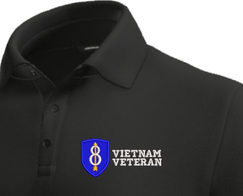 8th Infantry Division Vietnam Veteran Moisture Wicking Polo