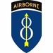 8th Infantry Division with Airborne Tab Decal Sticker