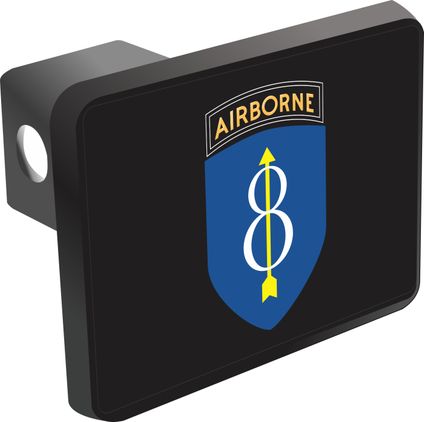 8th Infantry Division with Airborne Tab Hitch Cover