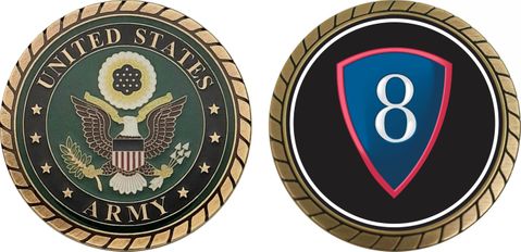 U.S. Army 8th Personnel Command Patch Challenge Coin
