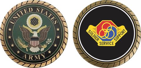 U.S. Army 8th Personnel Command Unit Crest Challenge Coin