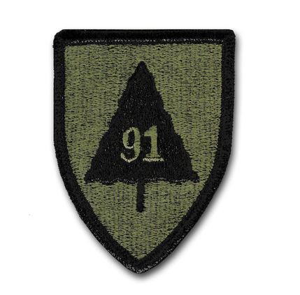 91ST INFANTRY DIVISION 3" SUBDUED MILITARY PATCH