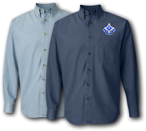 92nd Infantry Division Unit Crest Denim Shirt