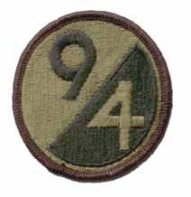 94TH U.S. Army RESERVE COMMAND 2" SUBDUED MILITARY PATCH
