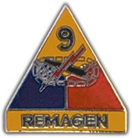 9TH ARMORED DIVISION REMAGEN LAPEL PIN