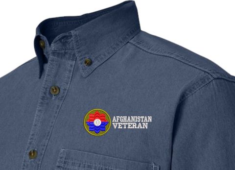 9th Infantry Division Afghanistan Veteran Denim Shirt