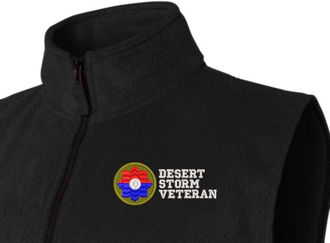 9th Infantry Division Desert Storm Veteran Full-Zip Fleece Vest