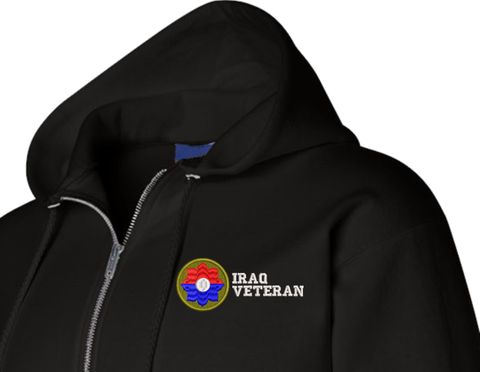 9th Infantry Division Iraq Veteran Zippered Hoodie