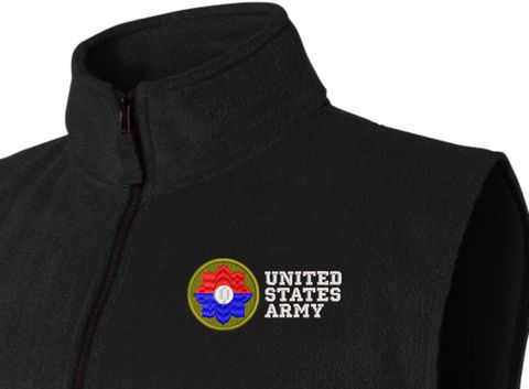 9th Infantry Division United States Army Full-Zip Fleece Vest