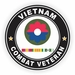 9th Infantry Division Vietnam Combat Veteran with Ribbons Decal