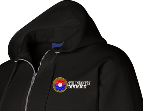9th Infantry Division Zippered Hoodie