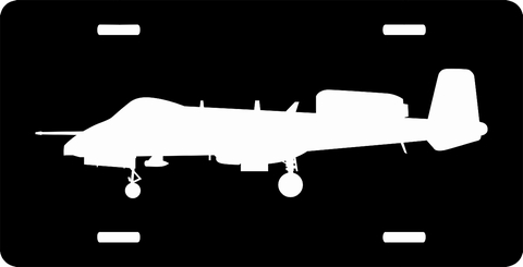 A 10 Warthog Profile Silhouette License Plate