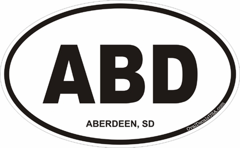 Aberdeen South Dakota Oval Decal
