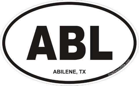 Abilene Texas Oval Decal