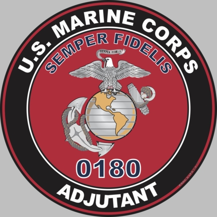 U.S.M.C. MOS 0180 Adjutant Decal
