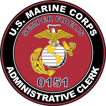 U.S.M.C. MOS 0151 Administrative Clerk Decal