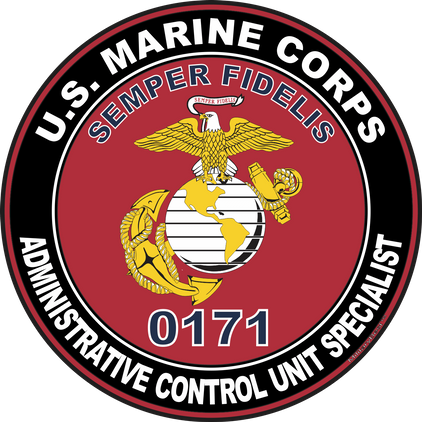 U.S.M.C. MOS 0171 Administrative Control Unit Specialist Decal