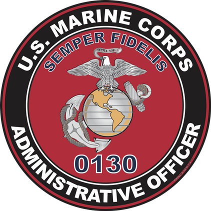 U.S.M.C. MOS 0130 Administrative Officer Decal