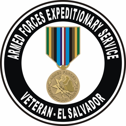 Armed Forces Expeditionary Medal El Salvador Decal