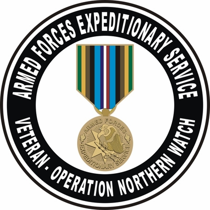 Armed Forces Expeditionary Medal Operation Northern Watch Decal
