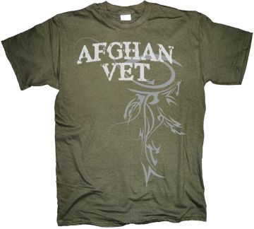 Afghan Veteran Horizontal Tribal T Shirt