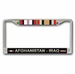 Afghanistan Iraq Campaign With Ribbons License Plate Frame