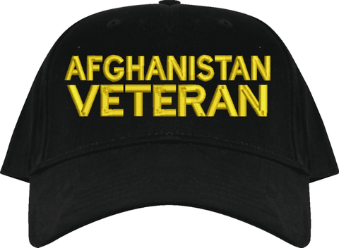 Afghanistan Veteran Text Only USA Cap