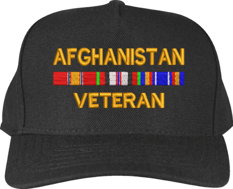 Afghanistan Veteran War Conflict Ribbon Cap