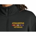 Afghanistan Veteran with Service Ribbons Women's Soft Spacer Quarter-Zip