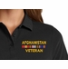 Afghanistan Veteran with Service Ribbons Women's Stain-Release Polo