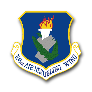 Air Force 108th Air Refueling Wing Vinyl Transfer Decal