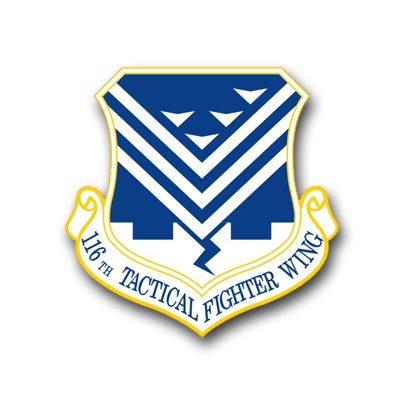 Air Force 116th Tactic Fighter Wing Vinyl Transfer Decal