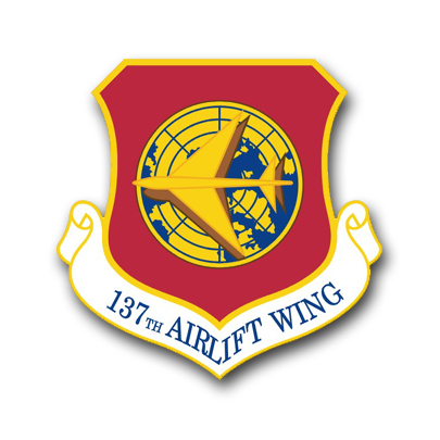 Air Force 137th Airlift Wing Vinyl Transfer Decal