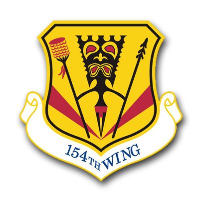 Air Force 154th Wing Vinyl Transfer Decal
