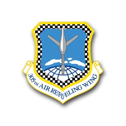 Air Force 305th Air Refueling Wing 3.58" Vinyl Transfer Decal