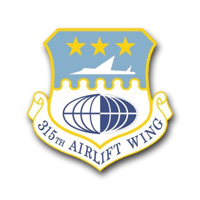 Air Force 315th Airlift Wing Vinyl Transfer Decal