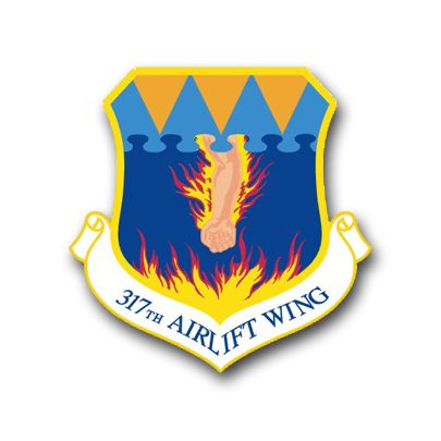 Air Force 317th Airlift Wing Vinyl Transfer Decal