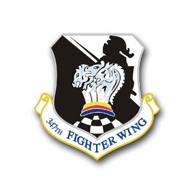 Air Force 347th Fighter Wing 3.8'' Vinyl Transfer Decal