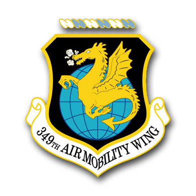 Air Force 349th Air Mobility Wing Vinyl Transfer Decal