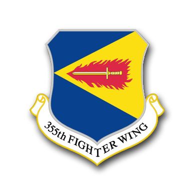Air Force 355th Fighter Wing Vinyl Transfer Decal