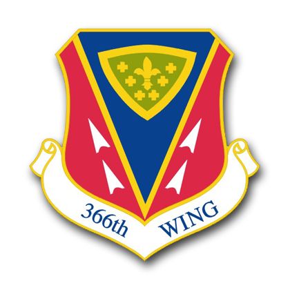 Air Force 366th Wing Vinyl Transfer Decal